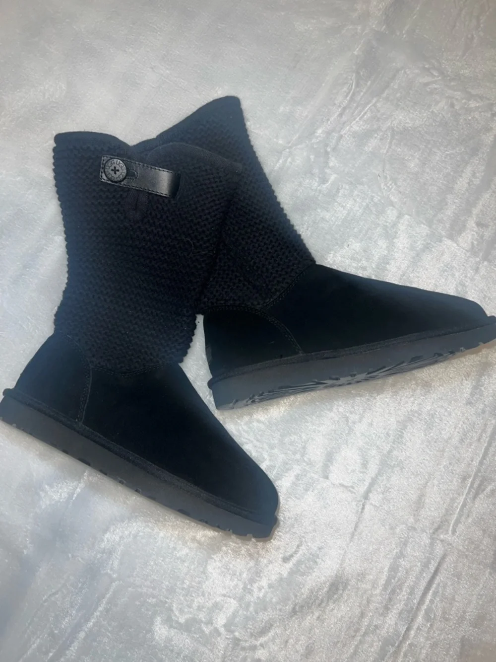 UGG Australia Women's Shaina Black Knit Cuff Ankle Boot